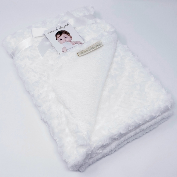 Reversible Baby Blanket Luxurious Soft Mink Plush - Picture 5 of 8